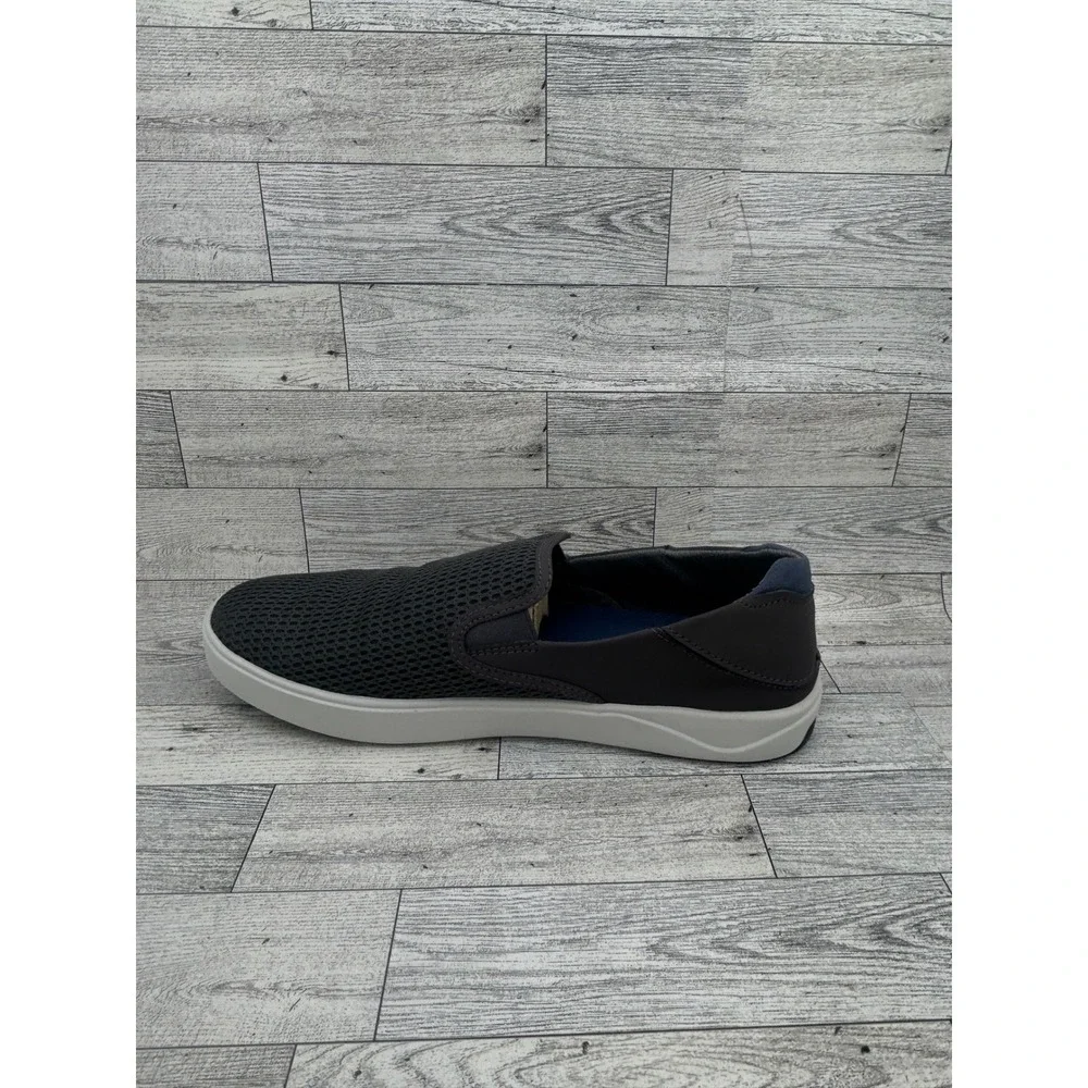 OluKai Lae'ahi Men Sz 10.5 Dark Grey Mesh Slip On Sneakers 10443-PVPV Pavement‎